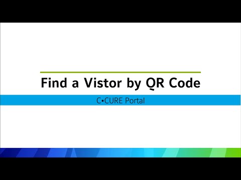 v3 00 4 C•CURE Portal Visitor QR Code Check in
